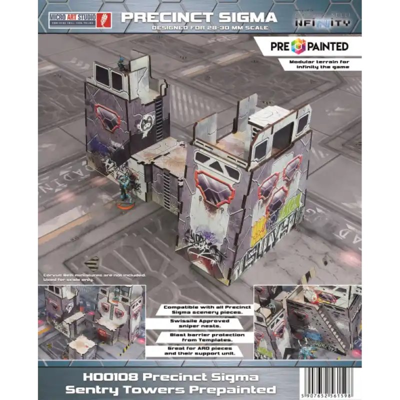 Precinct Sigma Sentry Towers (2) PREPAINTED (grey)