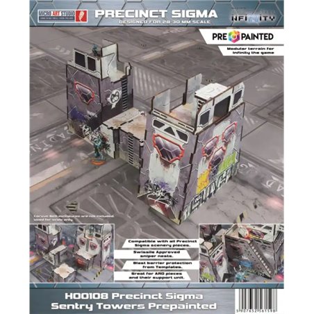 Precinct Sigma Sentry Towers (2) PREPAINTED (grey)