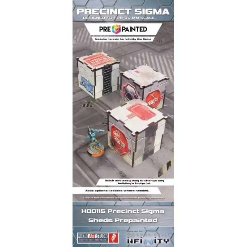 Precinct Sigma Sheds (3) PREPAINTED (grey)