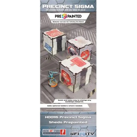 Precinct Sigma Sheds (3) PREPAINTED (grey)