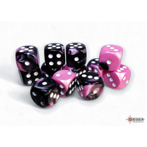 RSL Gaming AB | Gemini 12mm d6 Purple-steel/white Dice Block (36 dice)