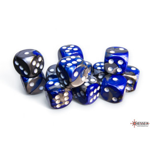 RSL Gaming AB | Gemini 12mm d6 Purple-steel/white Dice Block (36 dice)