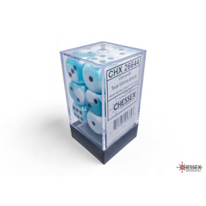 RSL Gaming AB | Gemini 12mm d6 Purple-steel/white Dice Block (36 dice)