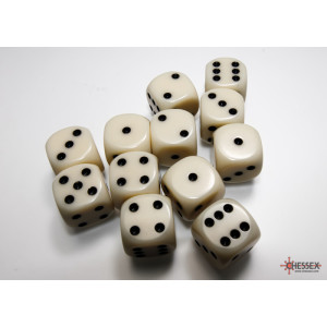 RSL Gaming AB | Opaque 12mm d6 Red/white Dice Block (36 dice)