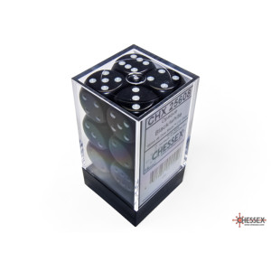 RSL Gaming AB | Opaque 12mm d6 White/black Dice Block (36 dice)
