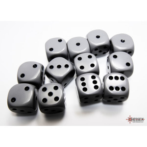 RSL Gaming AB | Opaque 12mm d6 Red/white Dice Block (36 dice)