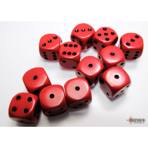 RSL Gaming AB | Opaque 16mm d6 Grey/white Dice Block (12 dice)