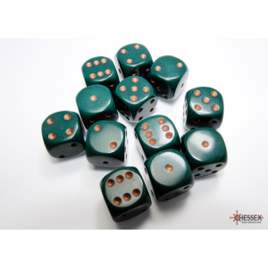 RSL Gaming AB | Opaque 12mm d6 Red/white Dice Block (36 dice)