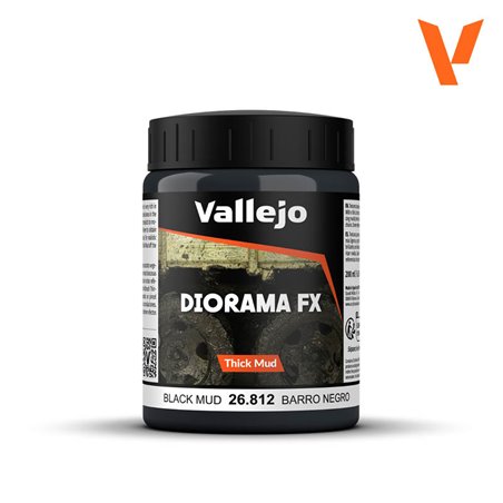RSL Gaming AB | Vallejo Diorama FX Black thick mud 200ml