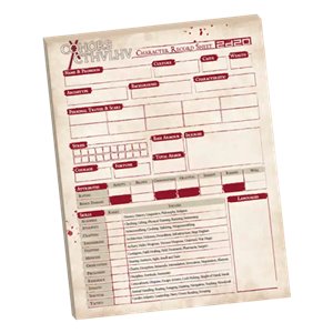 Cohors Cthulhu Character Sheet Printed Pad