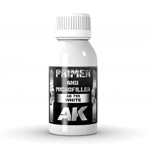 AK Primers - White Primer and Microfiller 100 ml
