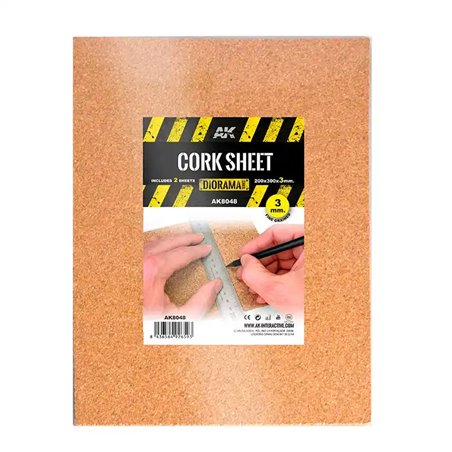 AK Materials - 3mm Fine Grained Cork Sheet 200x300