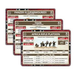 German Mid-war Afrika Korps Unit Cards