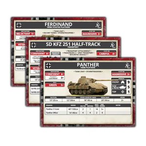 German Mid-war Ghost Panzer Unit Cards