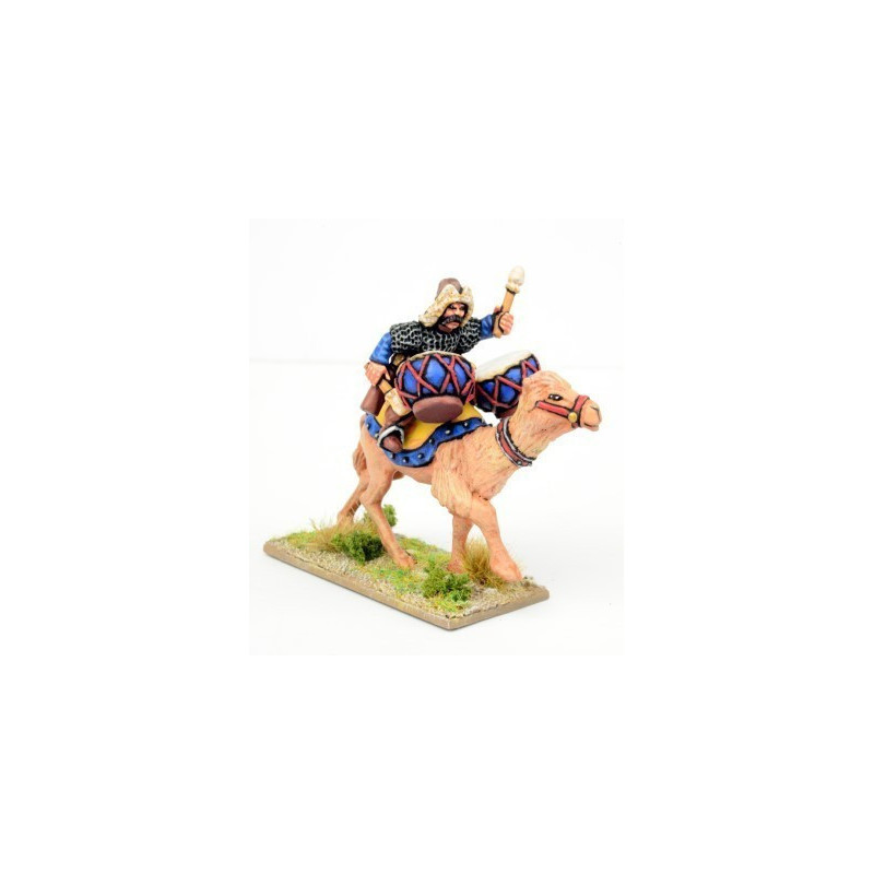 Mongol War Drummer on Camel