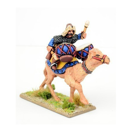 Mongol War Drummer on Camel