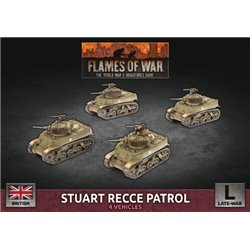 Stuart Recce Armoured Troop (x4 Plastic) 