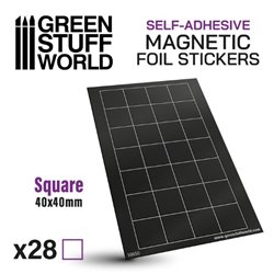 Square Magnetic Sheet Self-adhesive - 40x40mm