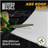 ABS Plasticard - ROOF TILES Textured Sheet - A4
