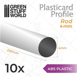 ABS Plasticard - Profile ROD 4mm 