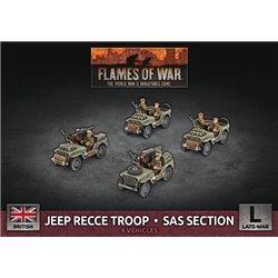 Jeep Recce Troop/SAS Section (4x Plastic)
