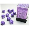 Opaque 12mm d6 Purple/white Dice Block (36 dice)