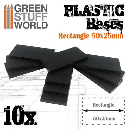 Plastic Bases - Rectangular 25x50 (10)