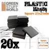 Plastic Bases - Square 25mm (20)