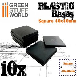 Plastic Bases - Square 40mm (10)