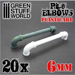 Plasticard Pipe ELBOWS 6mm