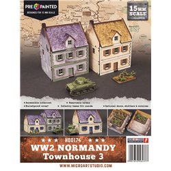 WW2 Normandy Townhouse 3 PREPAINTED [15mm/1:100]