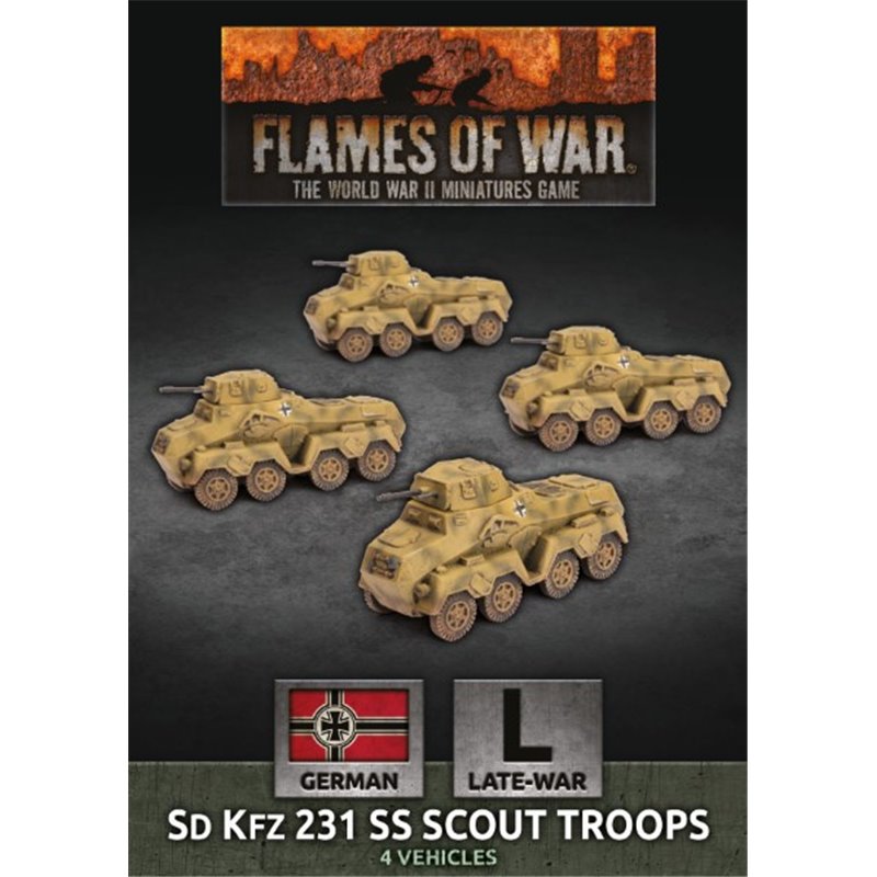 Sd Kfz 231 SS Scout Troop (x4)