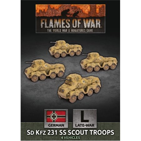 Sd Kfz 231 SS Scout Troop (x4)