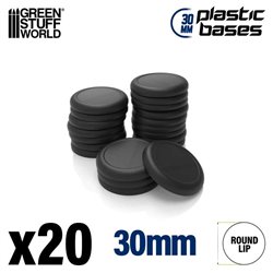 Plastic Bases - Round Lip 30mm 