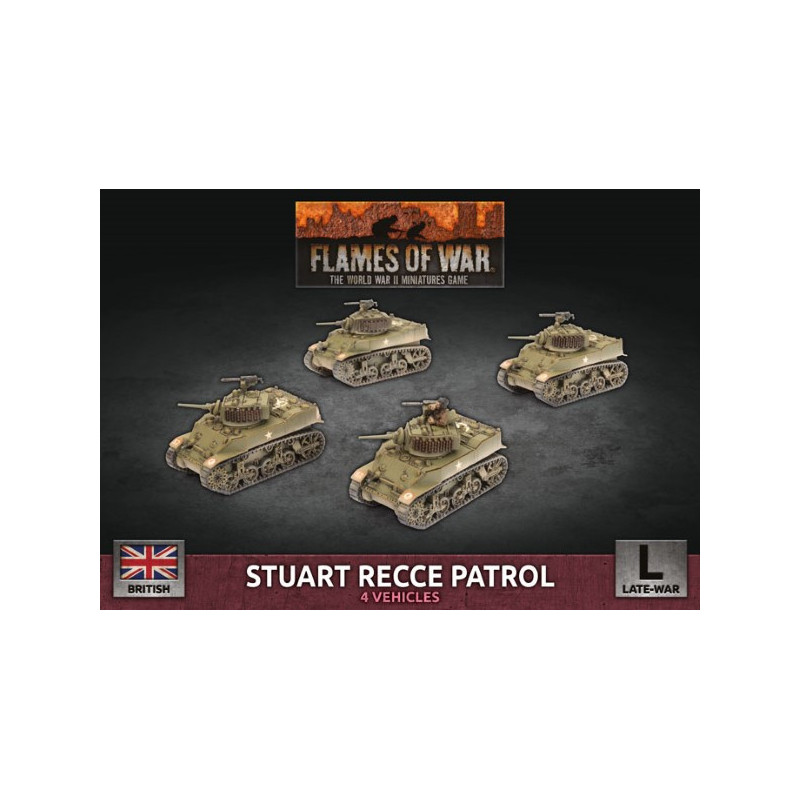 Stuart Recce Armoured Troop (x4 Plastic) 