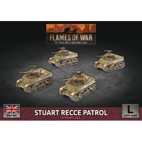 Stuart Recce Armoured Troop (x4 Plastic) 