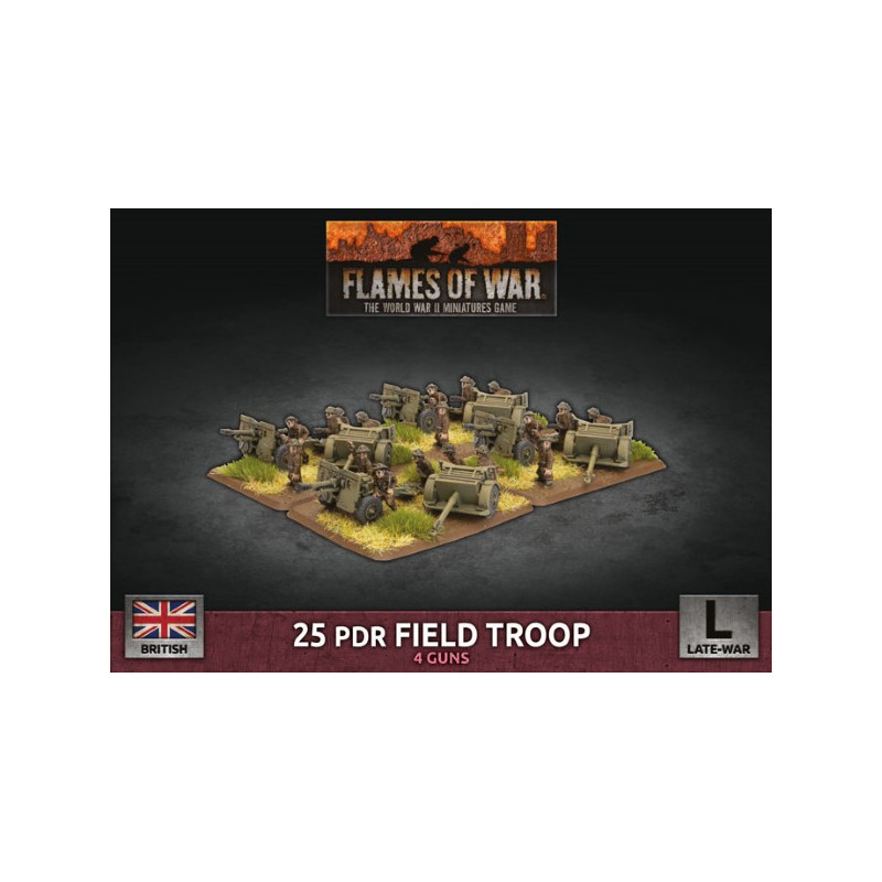 25 pdr Field Troop (x4 Plastic)