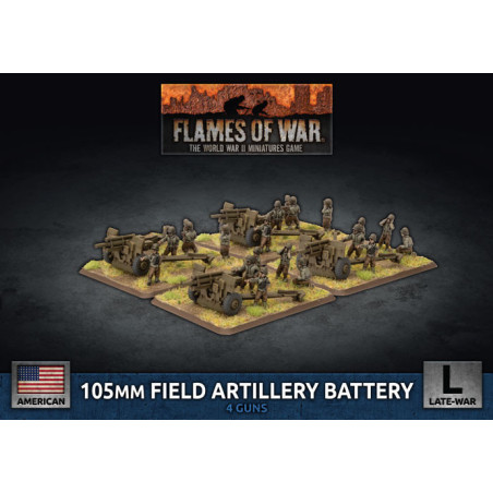 105mm Field Artillery Battery (x4 Plastic)