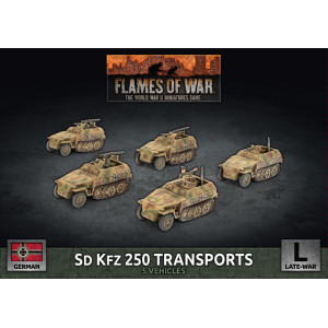 Sd Kfz 250 Reconnaissance (MG and 3.7cm) Platoon (x7 Plastic)