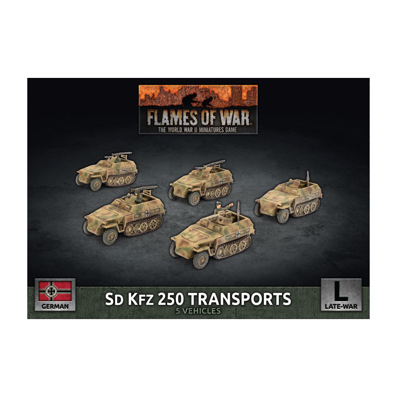 Sd Kfz 250 Reconnaissance (MG and 3.7cm) Platoon (x7 Plastic)
