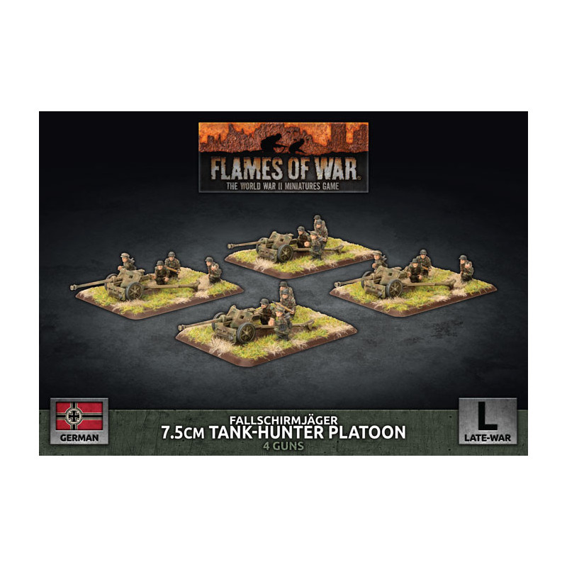 Fallschirmjager 7.5cm Tank Hunter Platoon (x4 Plastic)