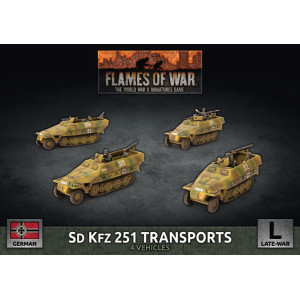 Sd Kfz 251 Transport Platoon (x4 Plastic)
