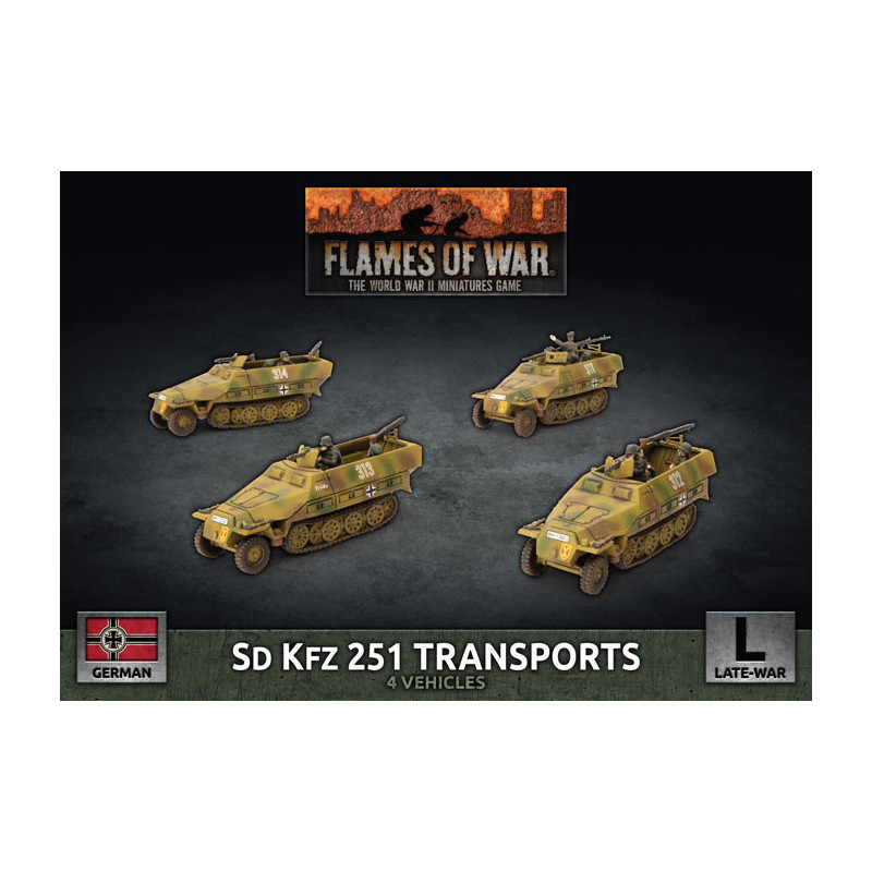 Sd Kfz 251 Transport Platoon (x4 Plastic)