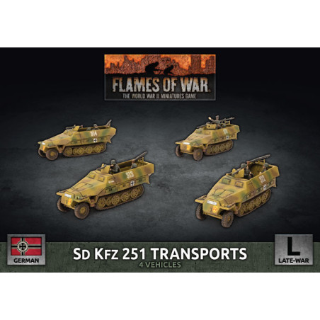 Sd Kfz 251 Transport Platoon (x4 Plastic)
