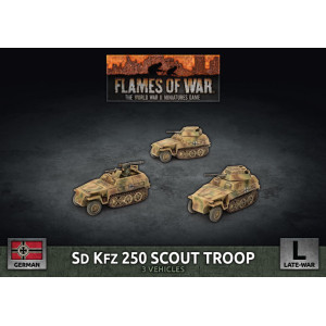 Sd Kfz 250 8cm/7.5cm/2cm Scout Platoon (x3 Plastic)