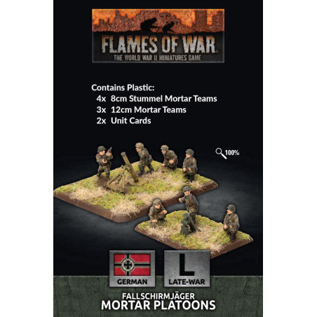 Fallschirmjager 8cm/12cm Mortar Platoon (x4 each Plastic)