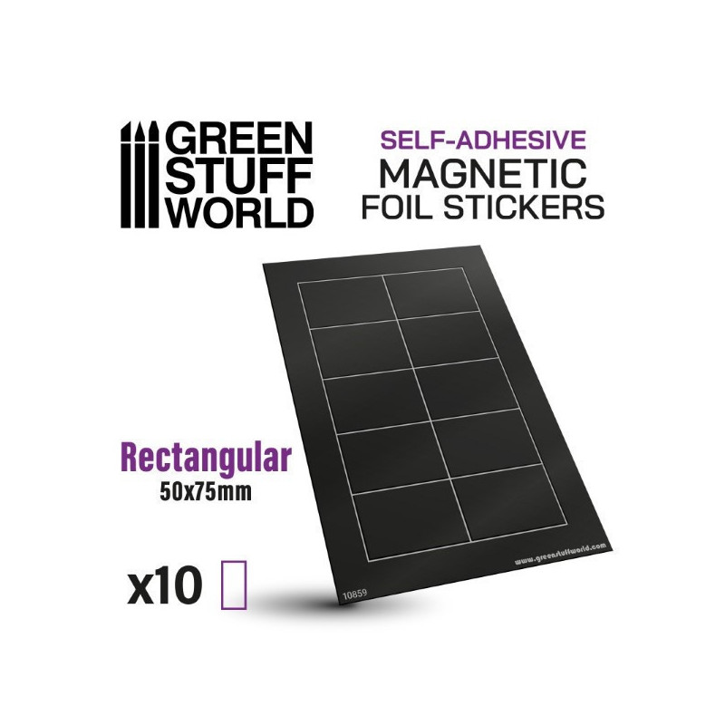 Rectangular Magnetic Sheet Self-adhesive - 50x75mm