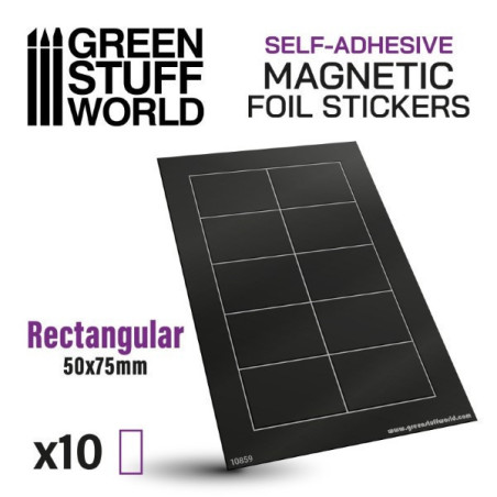 Rectangular Magnetic Sheet Self-adhesive - 50x75mm