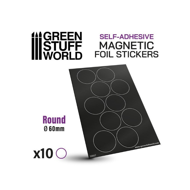 Round Magnetic Sheet  Self-adhesive - 60mm