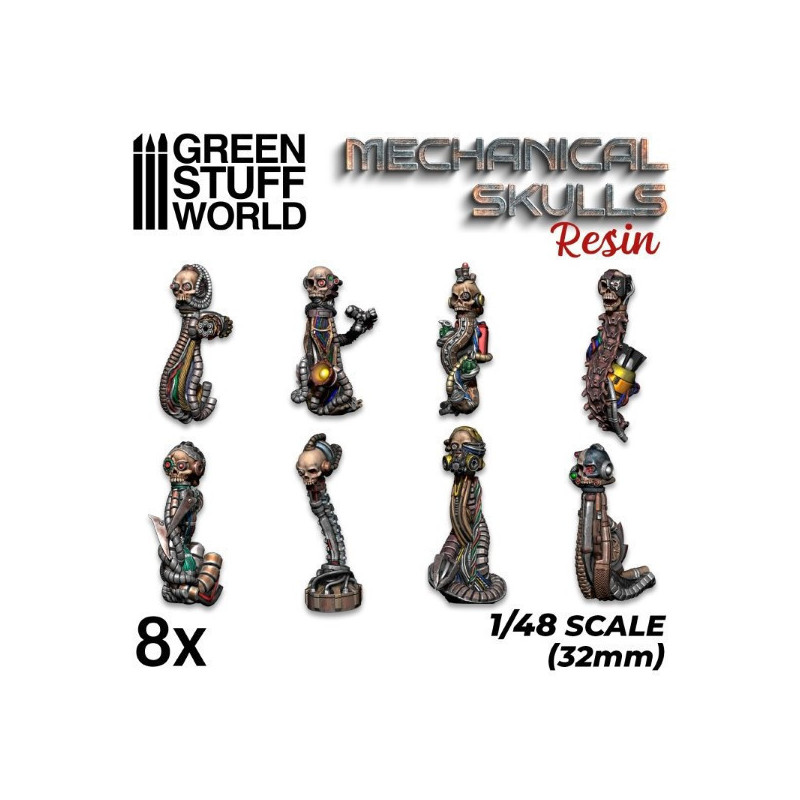 Resin Mechanical Skulls
